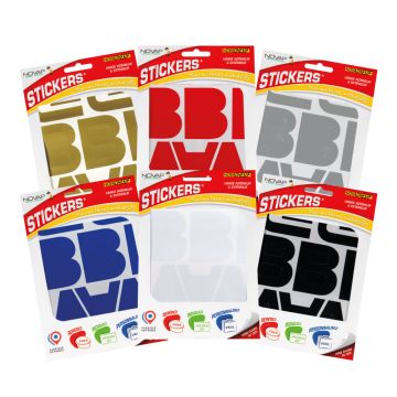 Lettres autocollantes 60mm - NOVADHESIFS - Novap