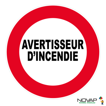 Panneau Avertisseur d'incendie - Novap