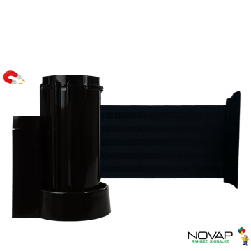 Support mural magnétique Noir avec sangle Noir 3m x 100mm - 2053709
