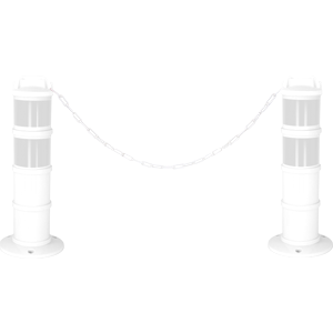 Kit de 2 balises modulables Blanche avec deux bandes rétroréfléchissantes - Novap