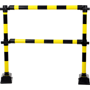 Barrière Express 2 lisses 1m Jaune/Noir - novap