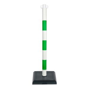 Poteau PVC Vert/Blanc sur socle lesté 3kg - Novap