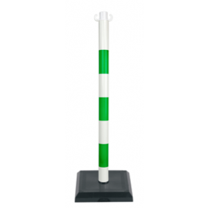 Poteau PVC Vert/Blanc sur socle lesté 3kg - Novap
