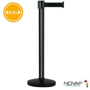 Poteau de guidage Noir - FIRST - sangle Noire 2,5m|Novap