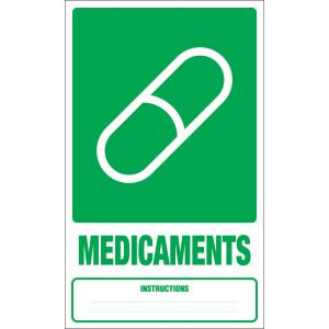 Panneau Dechets médicaments - Rigide 330x200mm - 4000756