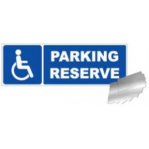 Panneau Parking réserve au handicapé- Alu 450x150mm - Novap