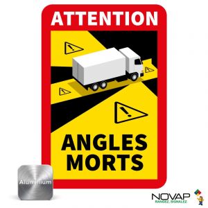 Panneau Angles morts pour camion - Alu 250 x 170 mm - Novap