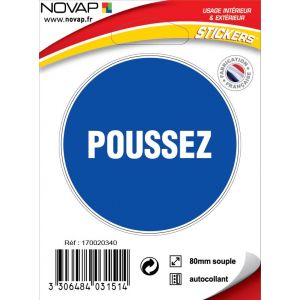 Panneau Poussez - Vinyle adhésif Ø80mm - 4031514