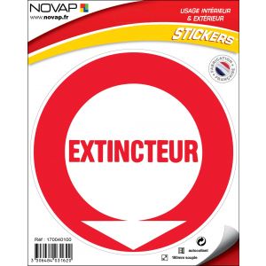 Panneau Extincteur (texte) - Vinyle adhésif Ø180mm - 4031620