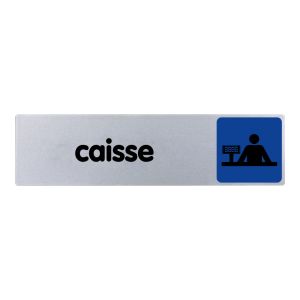 Plaquette de porte Caisse - couleur 170x45mm - 4032672