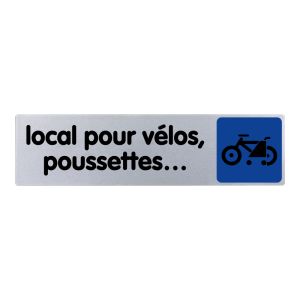 Plaquette de porte Local pour vélos, poussettes… - couleur 170x45mm - 4033266