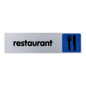 Plaquette de porte Restaurant - couleur 170x45mm - 4033433
