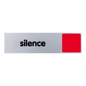 Plaquette de porte Silence - couleur 170x45mm - 4033556