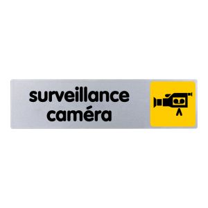 Plaquette de porte Surveillance caméra - couleur 170x45mm - 4033655