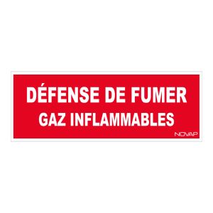 Panneau Défense de fumer gaz inflammables - Rigide 330x120mm - 4034973