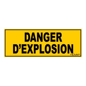 Panneau Danger d'explosion - Rigide 330x120mm - 4035031