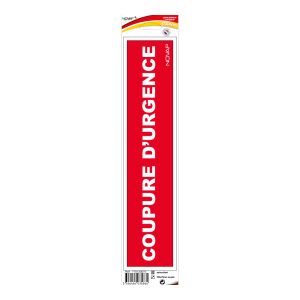 Panneau Coupure d'urgence - Vinyle adhésif 330x75mm - 4035864