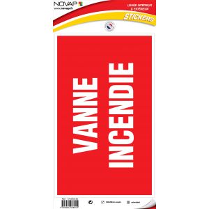 Panneau Vanne d'incendie - Vinyle adhésif 330x200mm - 4036045