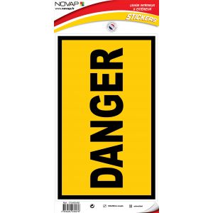 Panneau Danger (texte) - Vinyle adhésif 330x200mm - 4036076