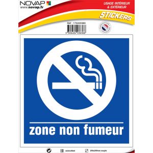 Panneau Zone non fumeur - Vinyle adhésif 200x200mm - 4036366
