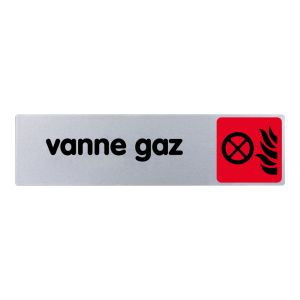 Plaquette de porte Vanne gaz - couleur 170x45mm - 4036502