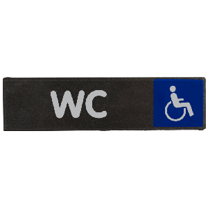 Plaquette WC handicapés - Plexi Access 170x45mm - Novap