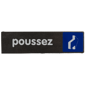 Plaquette Poussez - Plexi Access 170x45mm - 4037561