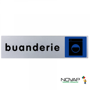 Plaquette Buanderie - Plexiglas couleur 170x45mm - Novap