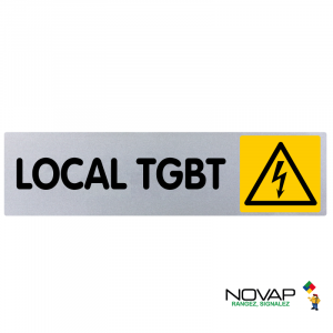 Plaquette Local TGBT - Plexiglas couleur 170x45mm - Novap