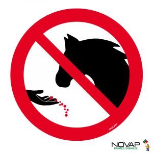 Panneau Ne pas nourrir les chevaux - Novap