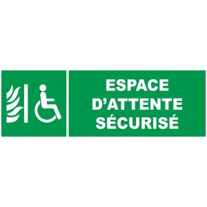 Panneau Espace d'attente sécurisé- Rigide 450x150mm - 4062938