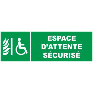 Panneau Espace d'attente sécurisé- Rigide 450x150mm - 4062938