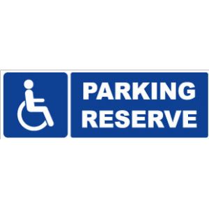 Panneau Parking réserve au handicapé- Rigide 450x150mm - Novap