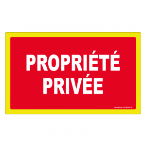 Panneau Propriété privée - haute visibilité - 330x200mm - novap