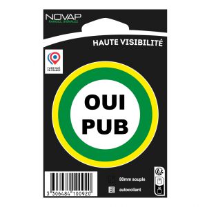 Adhésif Oui pub - haute visibilité - Ø 80mm - 4100920
