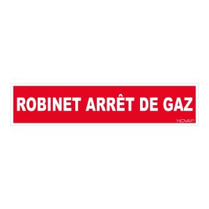 Panneau Robinet arret gaz - Rigide 330x75mm - 4120737