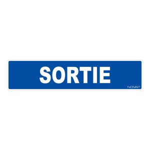 Panneau Sortie (bleu) - Rigide 330x75mm - 4121024