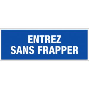 Panneau Entrez Sans frapper - Rigide 330x120mm - 4140131