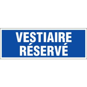 Panneau Vestiaire reserve - Rigide 330x120mm - 4140384