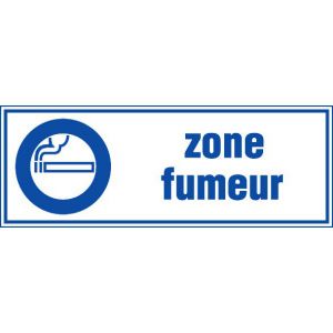 Panneau Zone fumeur - Rigide 330x120mm - 4140551