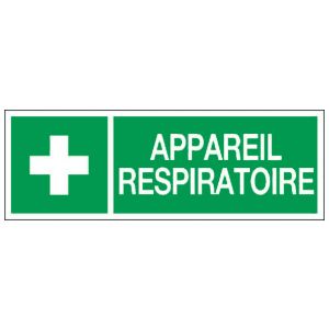 Panneau Appareil respiratoire - Rigide 330x120mm - 4140667
