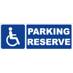 Panneau Parking réserve au handicapé- Rigide 330x120mm - Novap