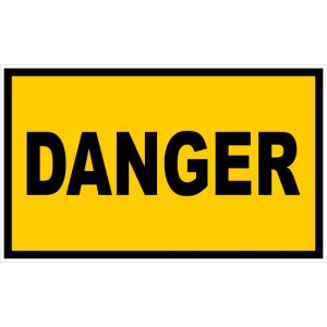 Panneau Danger (texte) - Rigide 330x200mm - 4160153