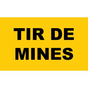 Panneau Tir de mines - Rigide 330x200mm - 4161143