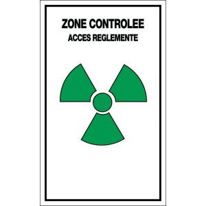 Panneau Danger de zone controlée acces réglementé - Rigide 330x200mm - 4161471