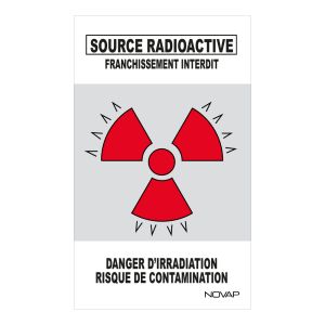 Panneau Danger de zone source radioactive - Rigide 330x200mm - 4161495