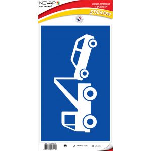 Panneau Enlevement de véhicule fond bleu - Vinyle adhésif 330x200mm - 4036700