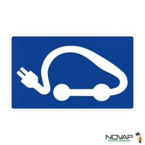 Panneau Recharge véhicule électrique (logo seul) - Rigide 330x200mm - Novap
