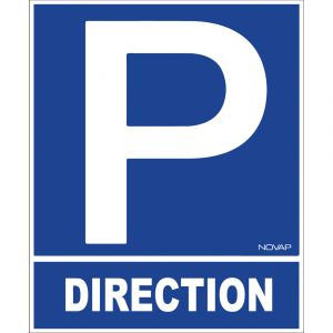 Panneau Parking direction - Rigide 330x400mm - Novap