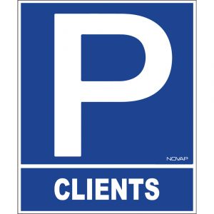 Panneau Parking Clients - Rigide 330x400mm - Novap